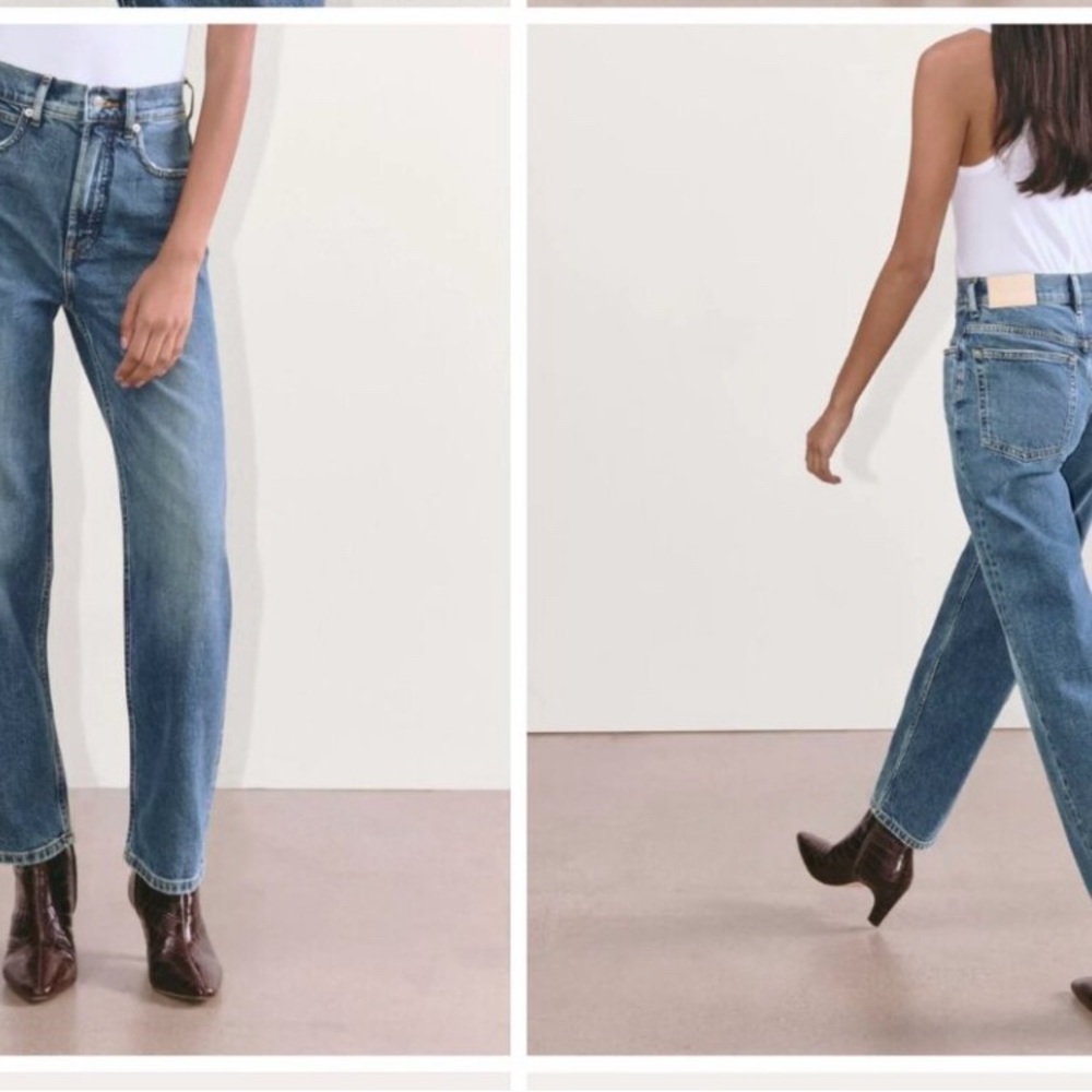 Everlane Organic Way High Crop Straight Leg Jeans - 28